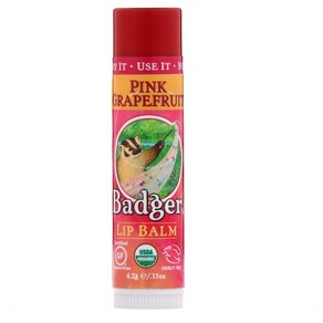 뱃저 핑크 그레이프프룻 립밤 Badge Lip Balm Pink Gapefuit, 4.2g, 1개