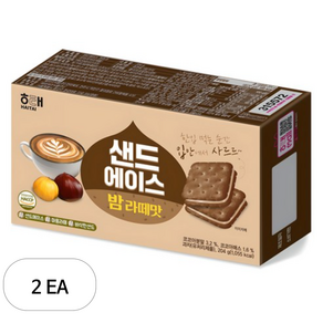해태 샌드에이스 밤라떼맛, 2개, 204g