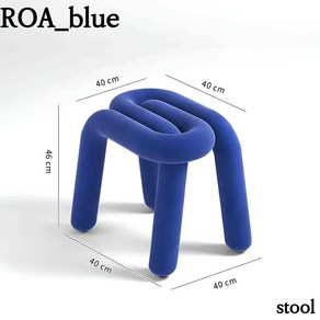 로아 휴식 화장대 의자 스툴 미니 보조 패브릭 등받이 식탁 보조의자 1인 카페 네일 패브릭, 1개, 스툴블루