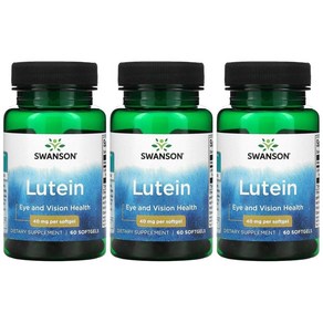 스완슨 루테인 메리골드 40mg 60캡슐 3병 Swanson Lutein, 60정, 3개