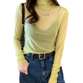 7color 긴팔 망사 티 얇은 자외선 차단 톱 Women's T-shirt 뉴타임즈 A367I082