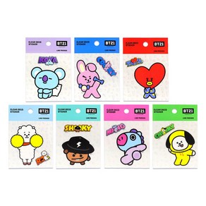 라인프렌즈 LINEFRIENDS BT21 클리어 데코 스티커2, 망