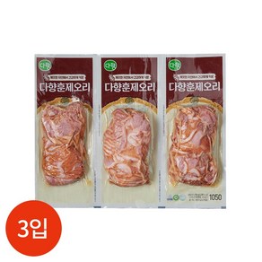 다향 훈제오리 슬라이스 350g, 3개