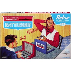 하스브로 배틀쉽 Battleship 2인용 보드게임 레트로 시리즈 1967에디션, 1팩, 1개