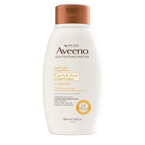 Aveeno 두피 수딩 사이다 식초 블렌드 컨디셔너, 1개, 354ml