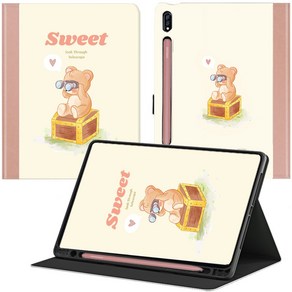 TaVely 갤럭시탭S8+ S7+ S7 FE S8 S7 플러스 S펜수납 케이스, SWEET 펜수납