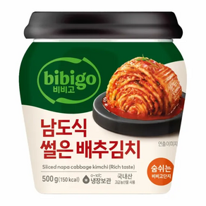 CJ 비비고 남도식 썰은배추김치 (용기형) 500g 1개