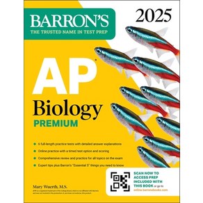 (영문도서) AP Biology 2025: 6 Pactice Tests + Compehensive Review + Online Pactice Papeback, Baons Educational Sevices, English, 9781506291666