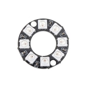 아두이노 네오픽셀 WS2812 RGB LED 8비트 원형 8채널 5050 모듈 패널 스트랩