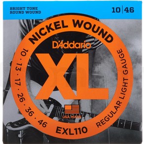 다다리오 EXL110/ EXL120 벌트 세트줄 일렉기타줄 일렉스트링, EXL110(010)피크증정, 1개