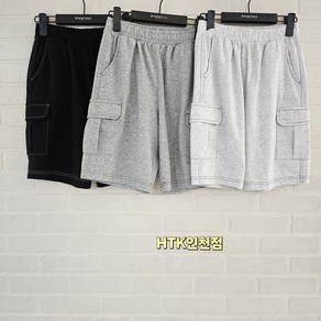 [행텐주니어] *인천점* 스티치 쿨텐션 면5부 카고팬츠@@25년여름#초신상# 인기상품@@스티치포인트@@카고5부@@14520-037-456-31