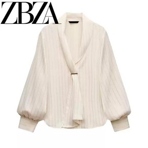 흰색블라우스 ZARA 자라 스트라이프 7969 227 7969227