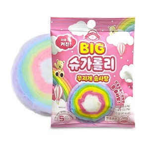 BIG 슈가롤리 무지개 솜사탕 10g, 1개