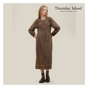 써스데이아일랜드 [Thusday Island] 프릴 카라 원피스(T226MOP137W)