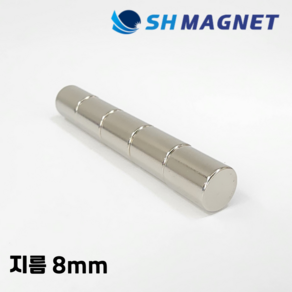 D8 초강력 네오디움 원형자석 지름 8mm 모음 [SH MAGNET], 5개, 5) 8 x 10 mm