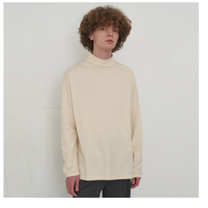 씨오큐 남성용 BASIC HALF HIGHNECK 긴팔 티셔츠