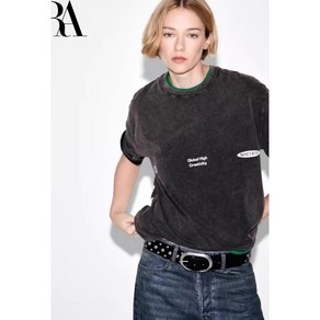 ZARA 자라 루즈핏 워싱 티셔츠 5643823 5643/823