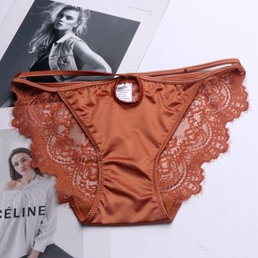 여성용 새틴 레이스 팬티 스트랩 미디움 스타일리쉬 컴포트 팬티 Women's Underpants 뉴타임즈 I338F945