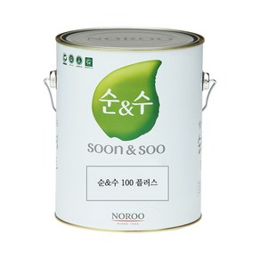 친환경 벽지 벽면 페인트 무광 노루페인트 순앤수100 4L, 베리 화이트, 1개