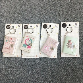 미니 수첩 단어장 메모장 열쇠고리 4종류 한세트, 상세페이지 참조, 상세페이지 참조