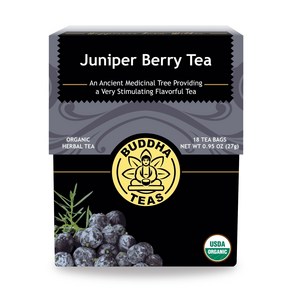 Buddha Teas Oganic Junipe Bey Tea - OU Koshe Buddha Teas 오가닉 주니퍼 베리 티 - OU 코셔 USDA 오가닉 CCOF, 1개, 181.44g