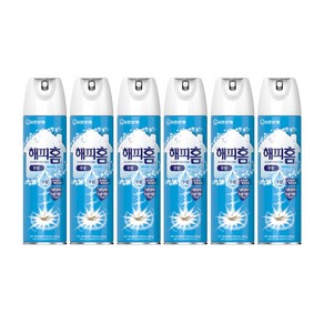 해피홈 유한양행 에어로솔 수성 살충제 무향, 500ml, 6개