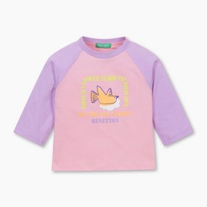 베네통 키즈 베네통키즈 컬러스래글런티셔츠 QATS05411 PK
