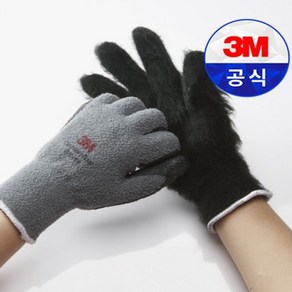 3M 컴포트그립 혹한기 기모 4단계 겨울용 혹한기 기모 방한 코팅장갑 작업장갑 쓰리엠, 1개, 대형(L)