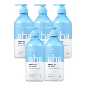 더마앤모어 아하 쿨링 비듬케어 샴푸, 600ml, 5개