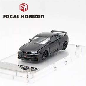 FH 1:64 닛산 스카이라인 GT-R (R33) 4세대 BCNR33 - 풀카본 블랙 (후드 오픈)