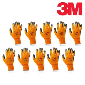 3M Comfot Gip Gloves 컴포트그립 오렌지 작업용장갑 코팅장갑 10세트, 10개