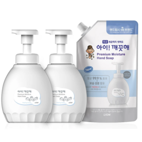 아이깨끗해 프리미엄 핸드워시 450ml x 2 + 리필600ml (퓨어로즈향), 힐링코튼향, 1개