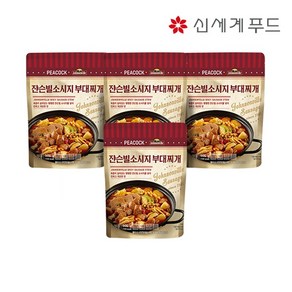 피코크 쟌슨빌 부대찌개 500g x 4팩, 4개