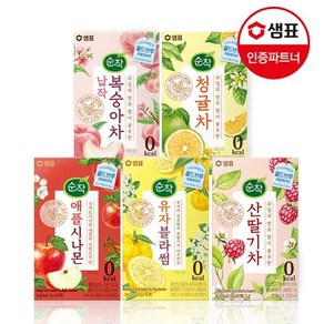 샘표 순작 콜드브루 0kcal 과일허브티 5종 20T 2+1개 골라담기