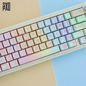 사오파오 XDA 레인보우가든 키캡 PBT 5면 염료승화 (136키)