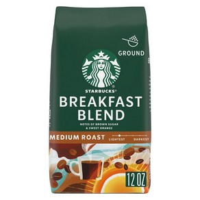 미국직구 Starbucks 스타벅스 브렉퍼스트 블렌드 미디엄 분말 스벅커피 340g Breakfast Blend