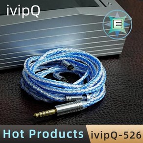 IvipQ-526 24 코어 실버 도금 이어폰 업그레이드 케이블 QDCMMCX리세스드 2 핀3.54.4LZ A7 ZSX C12 V90 NX7MK4BL-03, [10] 4.4mm QDC