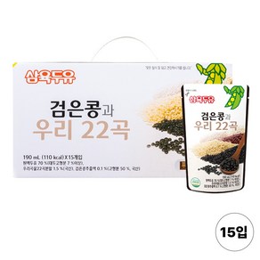 삼육두유 검은콩 우리22곡(파우치) 190mlx15입, 단품, 190ml, 15개