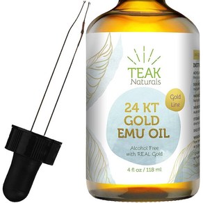 틱 네츄럴 Teak Natuals 24K 골드 호주 에뮤 오일 118ml, 1개