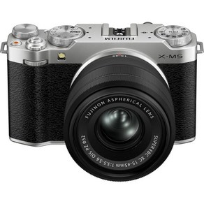 후지필름 X-M5 미러리스 디지털 카메라 XC15-45mmF3.5-5.6 OIS PZ 렌즈 키트 - 실버, 후지필름 X-M5 미러리스 디지털 카메라 XC15-45, 1개