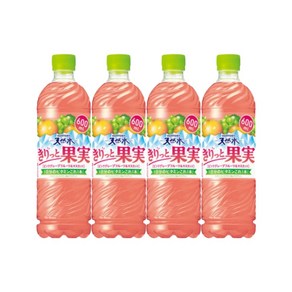 일본 산토리 핑크자몽&머스캣맛 음료, 4개, 600ml