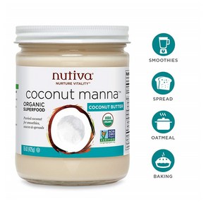 Nutiva 누티바 비건 코코넛 만나 425g 2팩 Coconut Manna, 2개