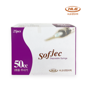 HLB생명과학 화진 일회용 주사기 50cc 21G 32mm (1-1/2인치), 1세트