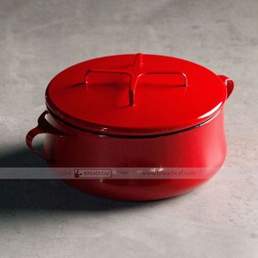 법랑 양수냄비 캐서롤 최화정 냄비, [02] 레드  18cm, 1개