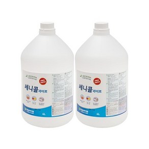 (주)한손하이젠 쎄니콜 라이트 살균소독제 450ml 인체무해 발효알콜, 4L, 2개