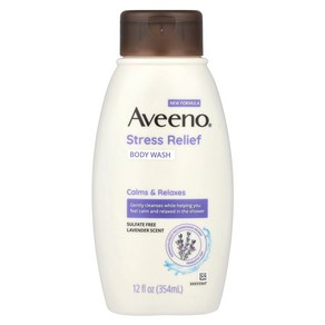 Aveeno 아비노 스트레스 릴리프 라벤더향 바디워시 354ml Stess Relief Lavende Body Wash, 1개