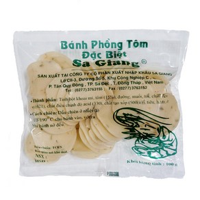 베트남 반퐁톰 닥빗 새우칩 사지앙 BANH PHONG TOM 원형 3.5cm