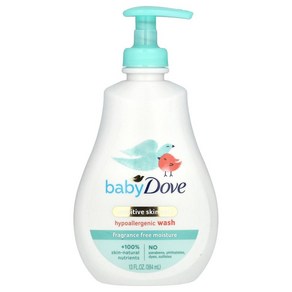 도브 베이비 센서티브 스킨 케어 저자극 바디 워시 민감성 피부 프래그런스 프리 384ml Baby Sensitive Skin Cae Hypoallegenic Wash, 1개