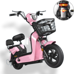 스비노 전기 스쿠터 전동 자전거 출퇴근 성인 최신형 고출력 48V 배터리, 일반형, 핑크