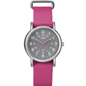 Timex 타이맥스 미주판 위켄더시계 T2N834 핑크 여성용시계 나토밴드 손목시계